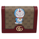 GUCCI Micro GG Supreme Doraemon Compact Wallet PVC Beige 647788 Auth 201012M-13