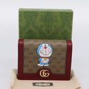 GUCCI Micro GG Supreme Doraemon Compact Wallet PVC Beige 647788 Auth 201012M-12