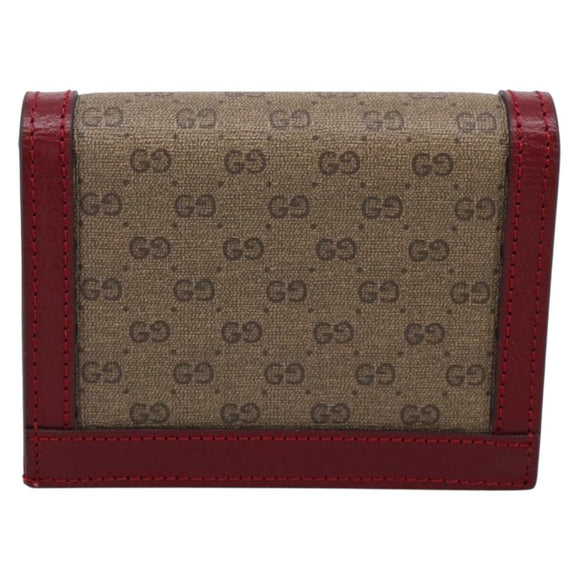 GUCCI Micro GG Supreme Doraemon Compact Wallet PVC Beige 647788 Auth 201012M
