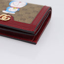 GUCCI Micro GG Supreme Doraemon Compact Wallet PVC Beige 647788 Auth 201012M-7