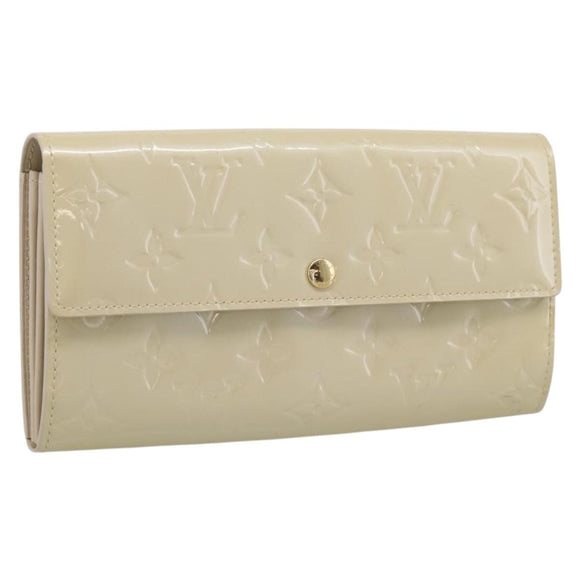 LOUIS VUITTON Vernis Portefeiulle Sarah Wallet Broncorail M91466 LV Auth 201013V