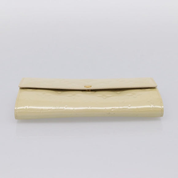 LOUIS VUITTON Vernis Portefeiulle Sarah Wallet Broncorail M91466 LV Auth 201013V