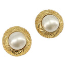 CHANEL Earring metal Gold Tone CC Auth 201014-1