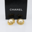 CHANEL Earring metal Gold Tone CC Auth 201014-12
