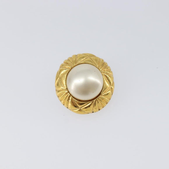 CHANEL Earring metal Gold Tone CC Auth 201014