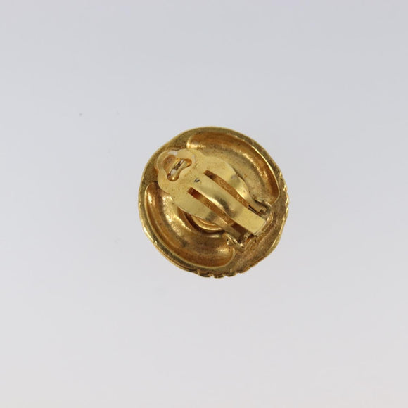 CHANEL Earring metal Gold Tone CC Auth 201014