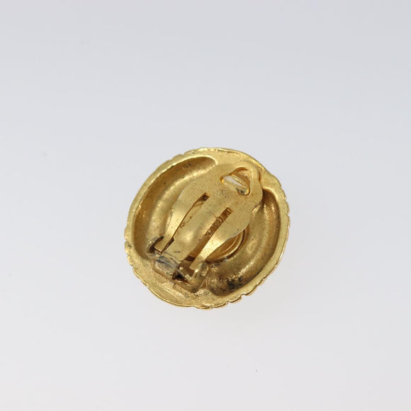 CHANEL Earring metal Gold Tone CC Auth 201014