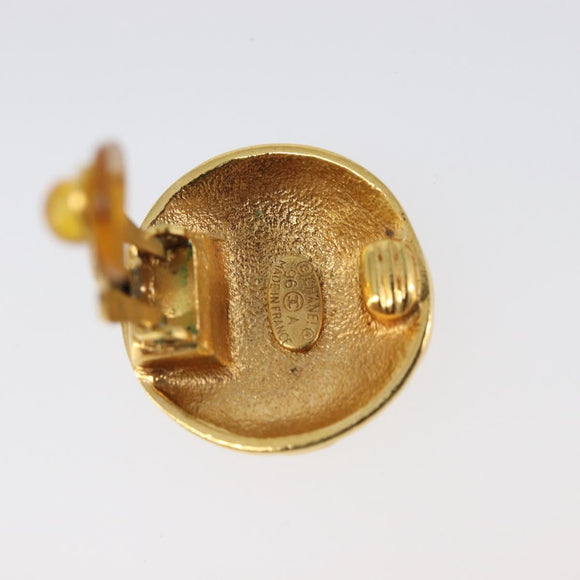 CHANEL Earring metal Gold Tone CC Auth 201015V