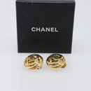 CHANEL Earring metal Gold Tone CC Auth 201015V-13