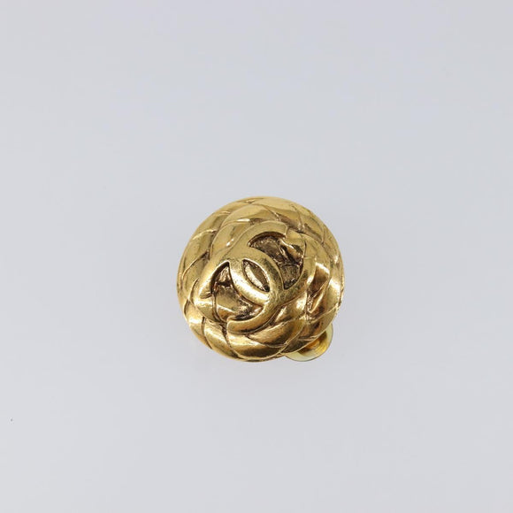 CHANEL Earring metal Gold Tone CC Auth 201015V