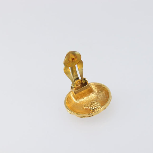 CHANEL Earring metal Gold Tone CC Auth 201015V
