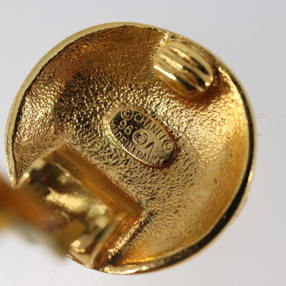 CHANEL Earring metal Gold Tone CC Auth 201015V