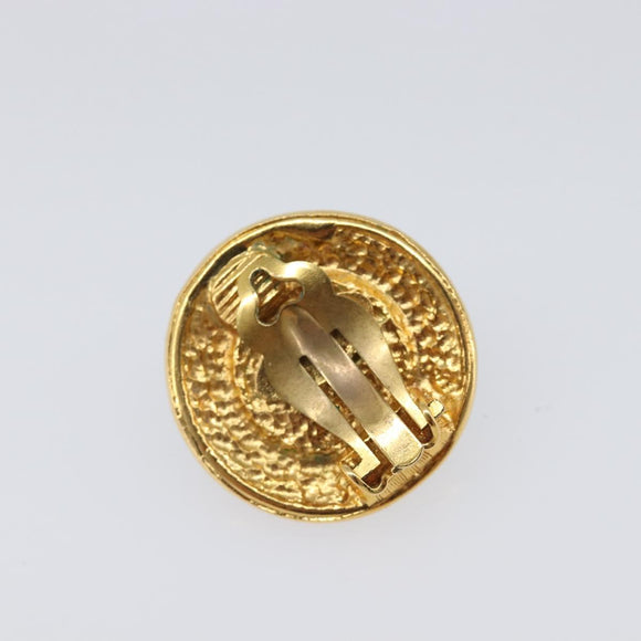 CHANEL Earring metal Gold Tone CC Auth 201016