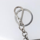 PRADA Triangle Key Ring metal Silver Auth 201017A-8