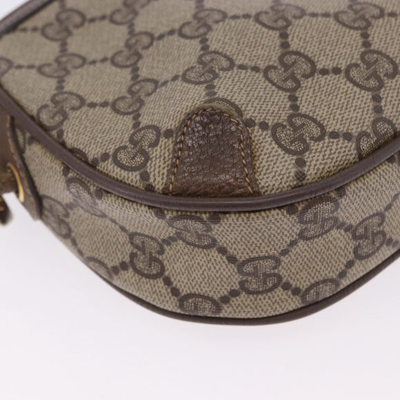 GUCCI GG Supreme Web Sherry Line Bag PVC Beige Gold 89 02 066 Auth 201083