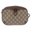 GUCCI GG Supreme Web Sherry Line Bag PVC Beige Gold 89 02 066 Auth 201083-2