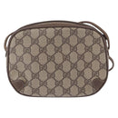 GUCCI GG Supreme Web Sherry Line Bag PVC Beige Gold 89 02 066 Auth 201083-3