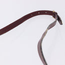CELINE Horse Carriage Shoulder Bag Leather 2way Bordeaux Gold Auth 201084-16