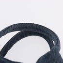 PRADA Canapa MM Hand Bag Denim Blue Gold Tone Auth 201120-8