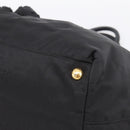 PRADA Hand Bag Nylon Black Gold Auth 201125V-10
