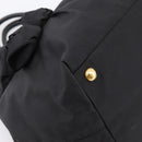 PRADA Hand Bag Nylon Black Gold Auth 201125V-11