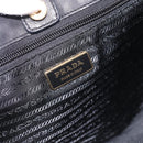 PRADA Hand Bag Nylon Black Gold Auth 201125V-15
