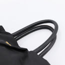 PRADA Hand Bag Nylon Black Gold Auth 201125V-8