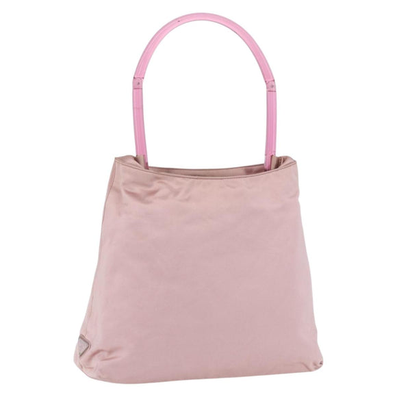 PRADA Shoulder Bag Satin Pink Auth 201126A