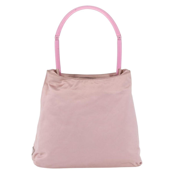 PRADA Shoulder Bag Satin Pink Auth 201126A