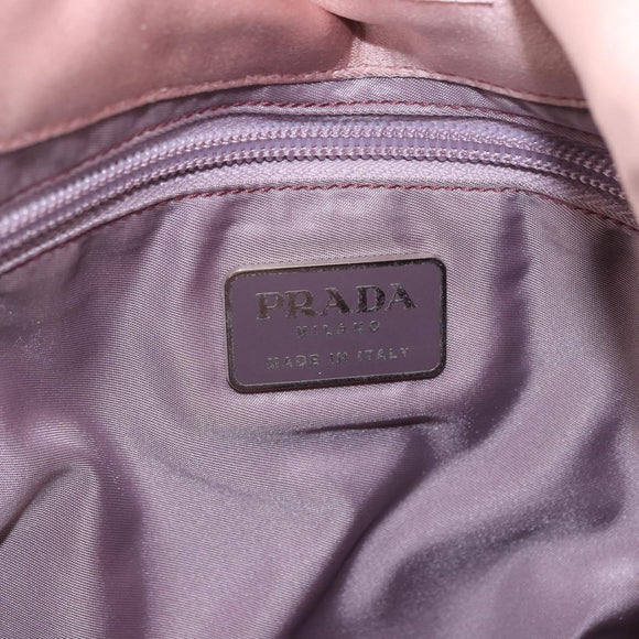 PRADA Shoulder Bag Satin Pink Auth 201126A