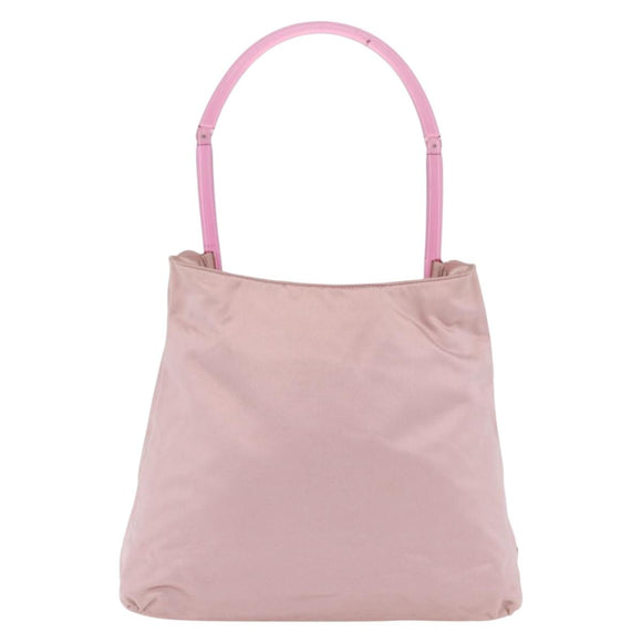 PRADA Shoulder Bag Satin Pink Auth 201126A