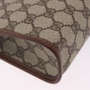 GUCCI GG Supreme Clutch Bag PVC Beige Gold Tone 014 115 6063 Auth 201128-10
