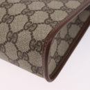 GUCCI GG Supreme Clutch Bag PVC Beige Gold Tone 014 115 6063 Auth 201128-11