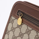 GUCCI GG Supreme Clutch Bag PVC Beige Gold Tone 014 115 6063 Auth 201128-13