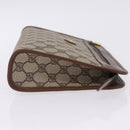 GUCCI GG Supreme Clutch Bag PVC Beige Gold Tone 014 115 6063 Auth 201128-4