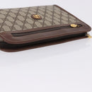 GUCCI GG Supreme Clutch Bag PVC Beige Gold Tone 014 115 6063 Auth 201128-6
