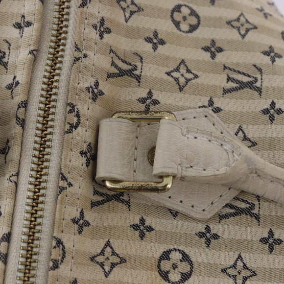 LOUIS VUITTON Monogram Mini Lin Croisette Speedy 30 Bag Blue M95500 Auth 201129A