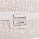 Christian Dior Trotter Canvas Long Wallet Beige Silver Auth 201131V-18