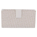 Christian Dior Trotter Canvas Long Wallet Beige Silver Auth 201131V-2