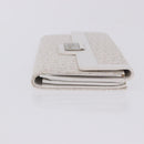 Christian Dior Trotter Canvas Long Wallet Beige Silver Auth 201131V-3