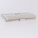 Christian Dior Trotter Canvas Long Wallet Beige Silver Auth 201131V-5