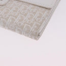 Christian Dior Trotter Canvas Long Wallet Beige Silver Auth 201131V-15