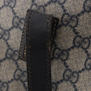 GUCCI GG Supreme Tote Bag PVC Navy Silver 211137 Auth 201133-16