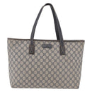 GUCCI GG Supreme Tote Bag PVC Navy Silver 211137 Auth 201133-2