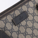 GUCCI GG Supreme Tote Bag PVC Navy Silver 211137 Auth 201133-22