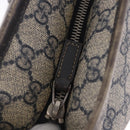 GUCCI GG Supreme Tote Bag PVC Navy Silver 211137 Auth 201133-23