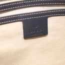 GUCCI GG Supreme Tote Bag PVC Navy Silver 211137 Auth 201133-24