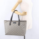 GUCCI GG Supreme Tote Bag PVC Navy Silver 211137 Auth 201133-32