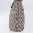 GUCCI GG Supreme Tote Bag PVC Navy Silver 211137 Auth 201133-7