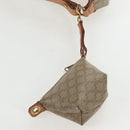 CELINE Macadam Canvas Hand Bag PVC Beige Gold Auth 201135V-11